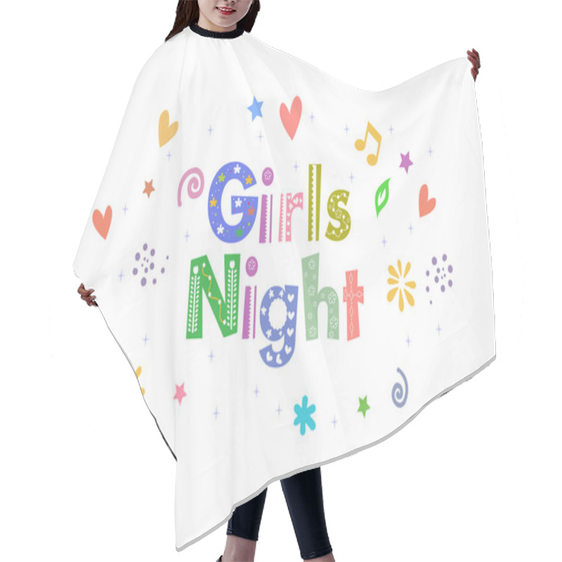 Personality  Girls Night Message Hair Cutting Cape