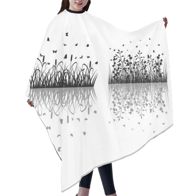 Personality  Foliage Grass Silhouettes Hair Cutting Cape