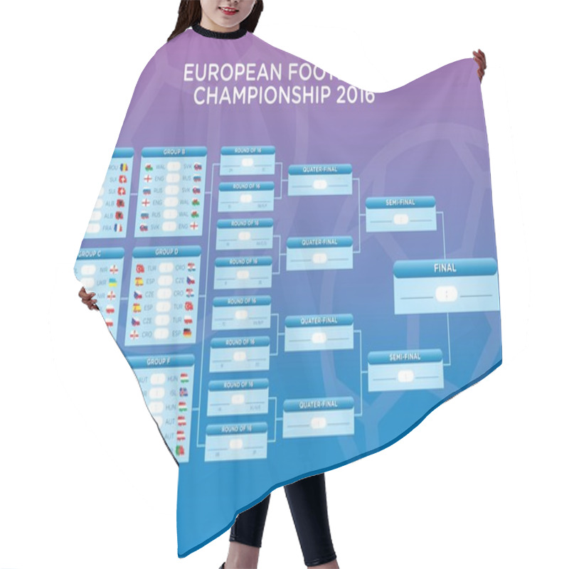 Personality  Euro 2016 Footbal Match Schedule, Template For Web, Print, Football Results Table, Flags Of European Countries. Hair Cutting Cape