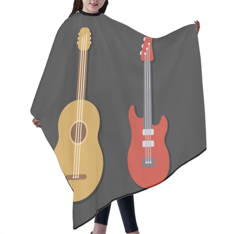 Personality  Acoustic And Electric Guitars Hair Cutting Cape