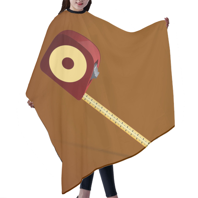 Personality  Measure Meter. Vector Illustration Hair Cutting Cape