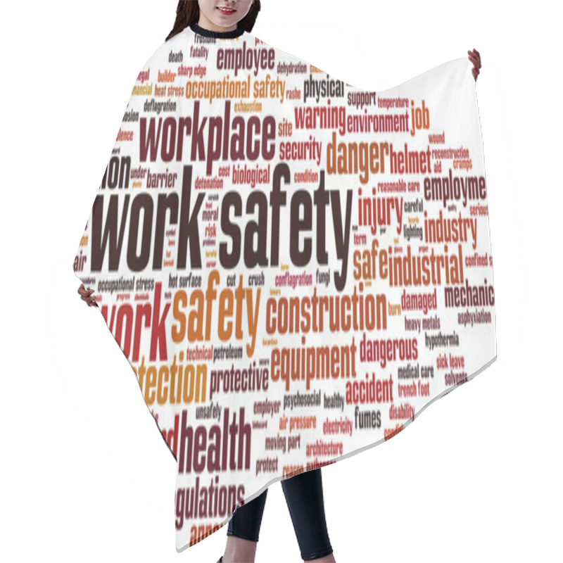 Personality  Work Safety Word Cloud Hair Cutting Cape