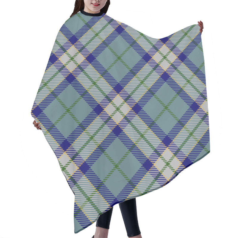 Personality  Plaid Tartan Seamless Pattern Background.  Hair Cutting Cape