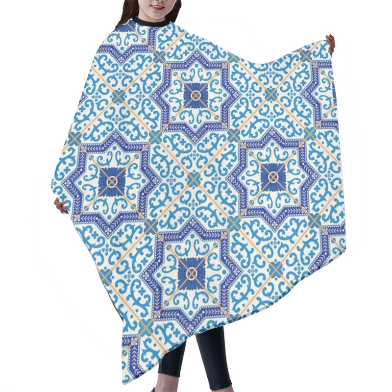 Personality  Gorgeous Seamless Pattern From Moroccan Tiles Hair Cutting Cape