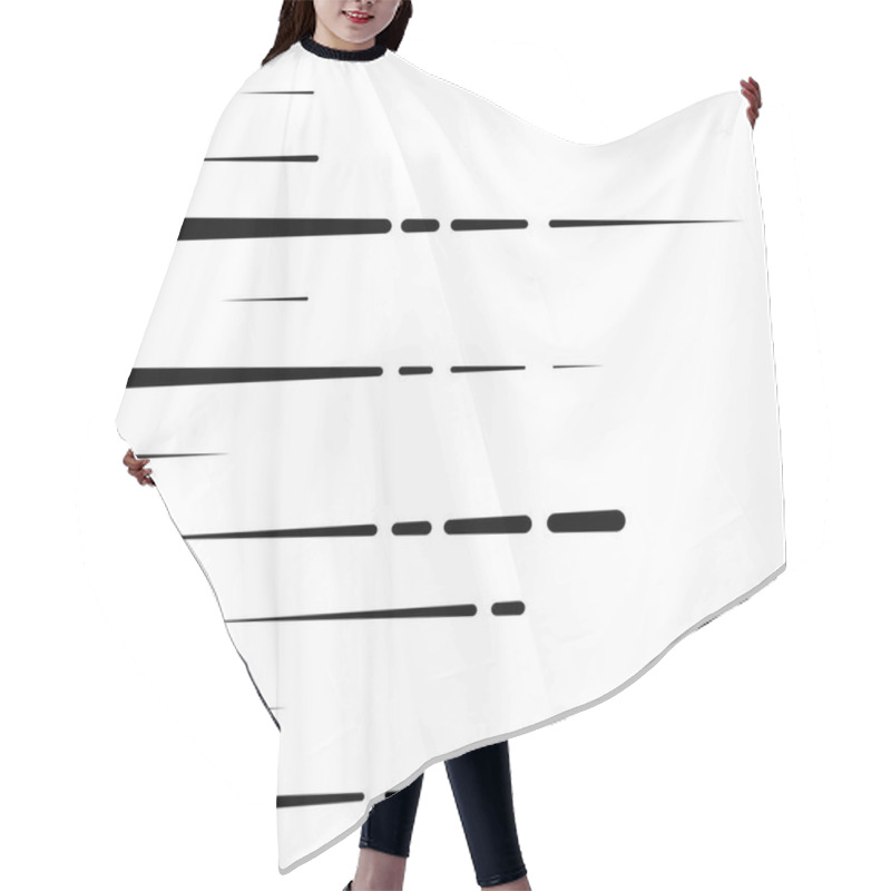 Personality  Dashed Irregular Lines. Segment Horizontal Stripes / Lines. Stra Hair Cutting Cape