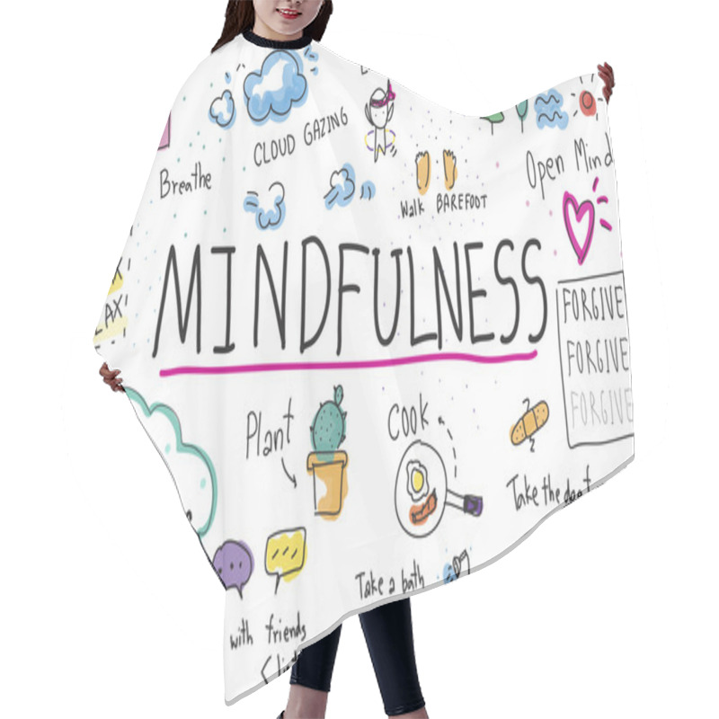 Personality  Template With Mindfulness Concept Hair Cutting Cape