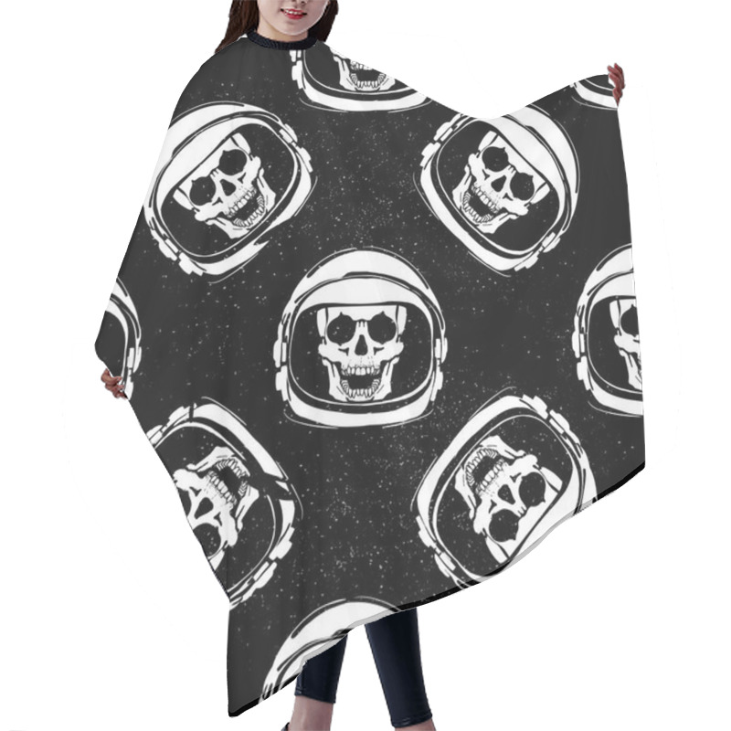 Personality  Space Helmet Pattern Hair Cutting Cape