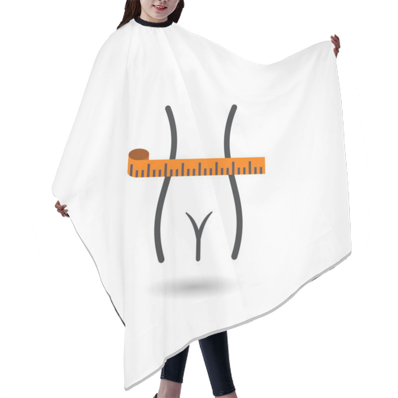 Personality  Measuring Tape Icon Hair Cutting Cape