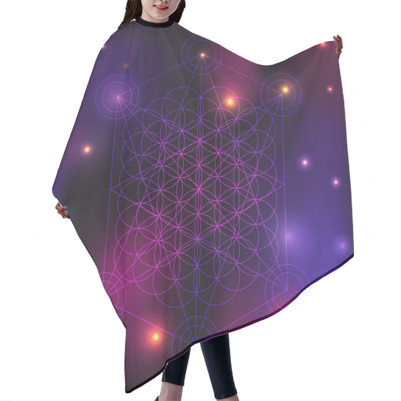 Personality  Acred Geometry Abstract Background Hair Cutting Cape