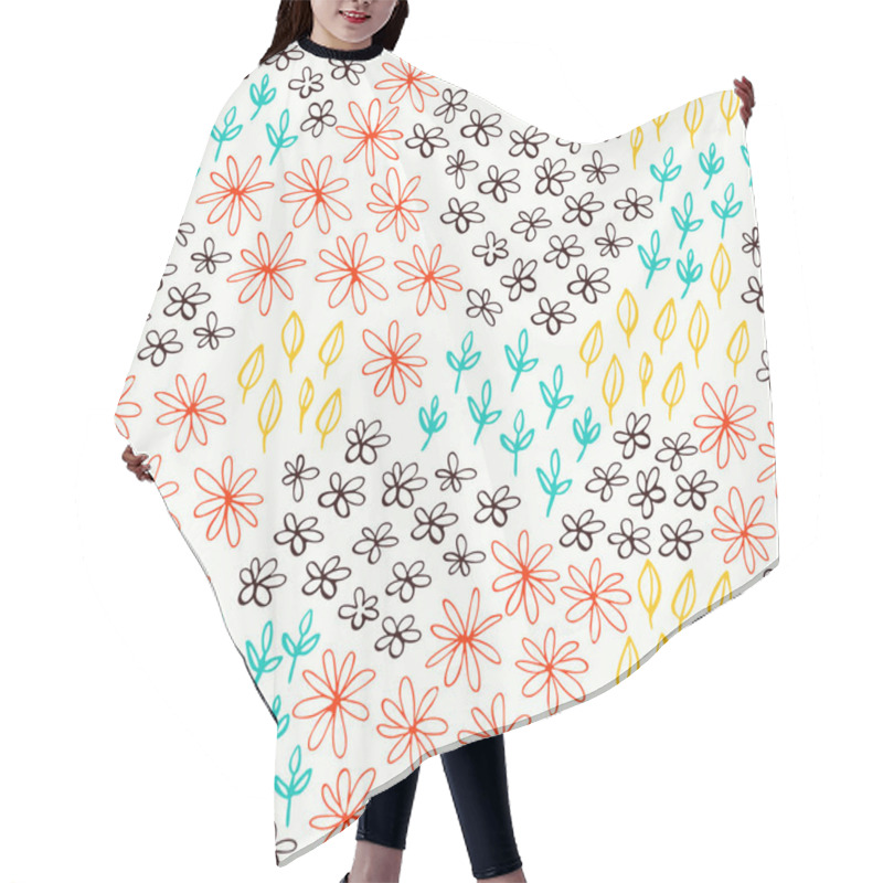 Personality  Floral Field Pattern Hair Cutting Cape