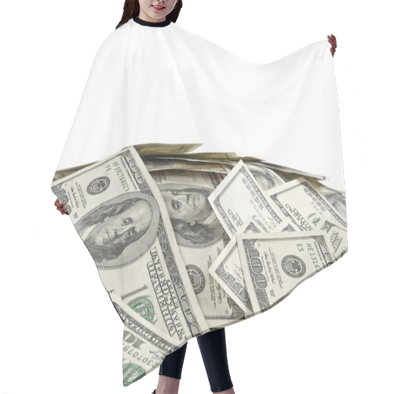 Personality  Big Pile Of Money. Stack Of American Dollars Hair Cutting Cape