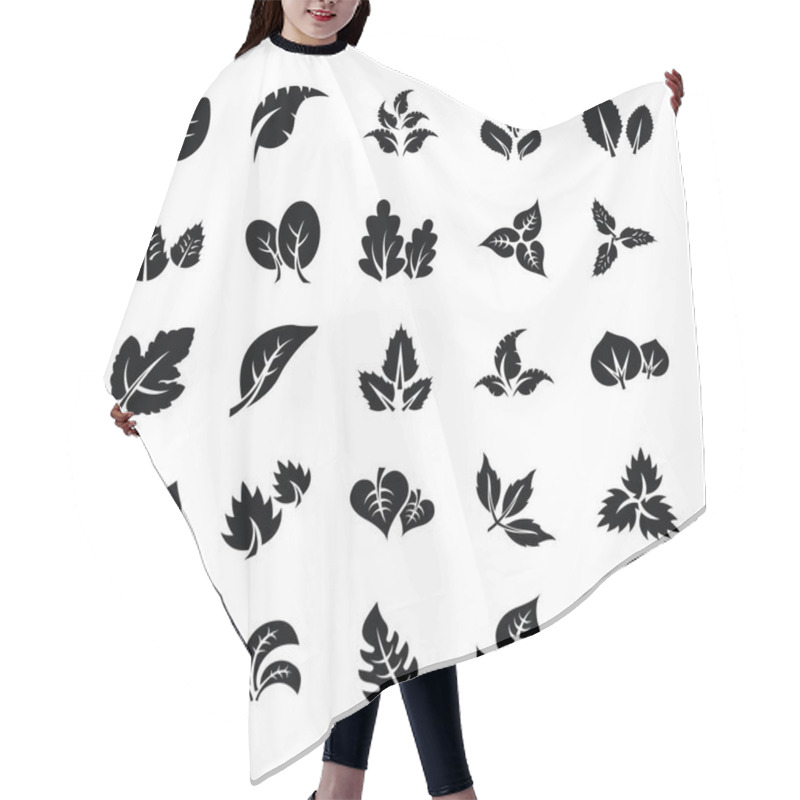 Personality  Leaf Glyph Icon Pack  Hair Cutting Cape