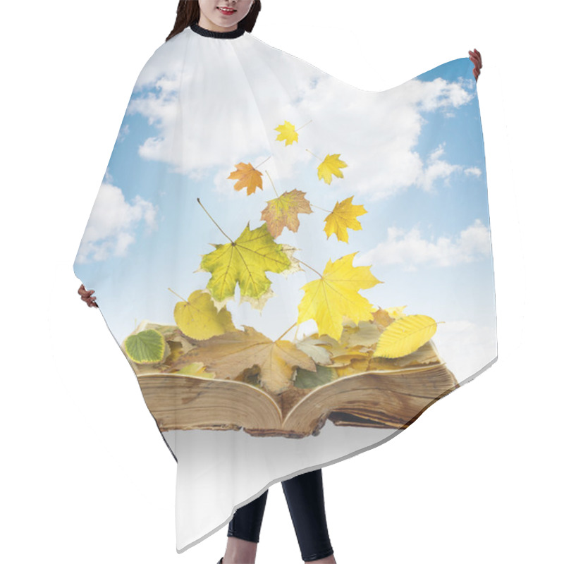 Personality  Leaves On Book Hair Cutting Cape