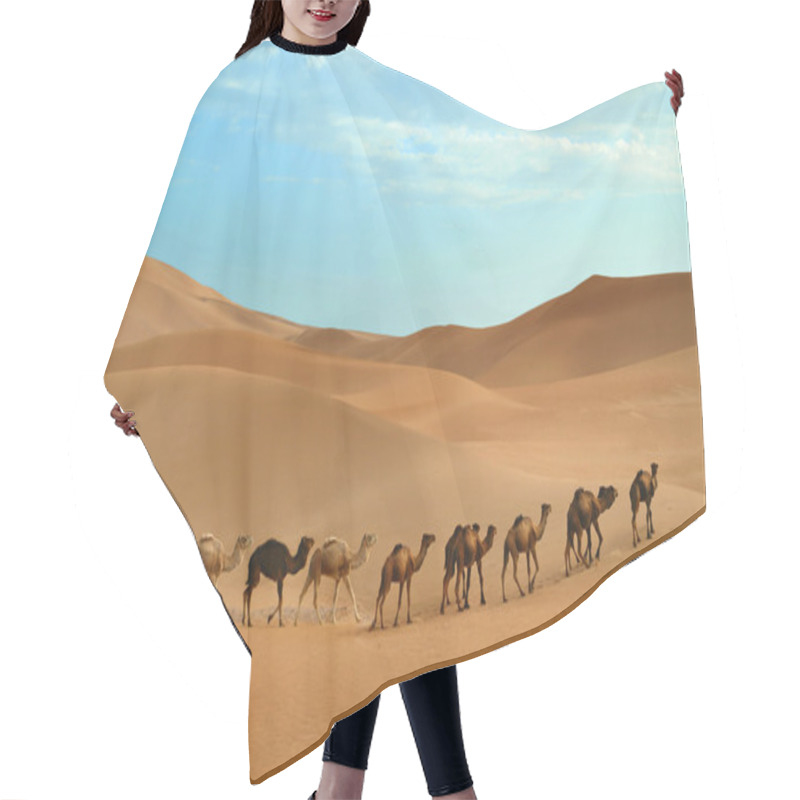 Personality  Caravan In Desert Hair Cutting Cape