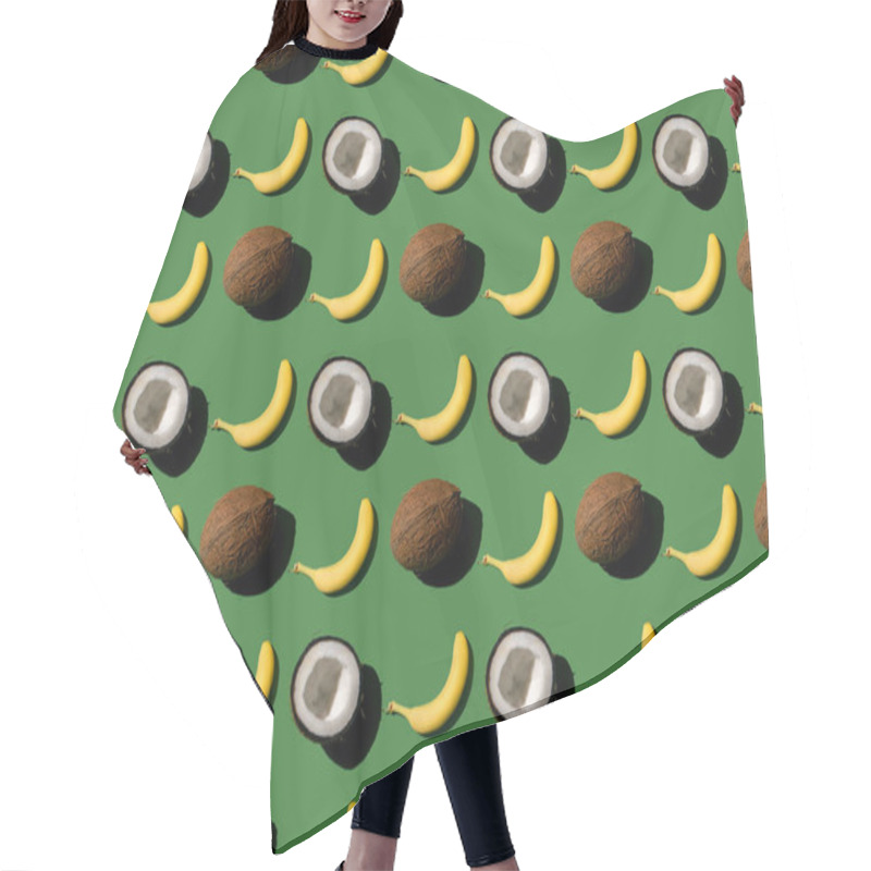 Personality  Pattern With Bananas And Coconuts Hair Cutting Cape