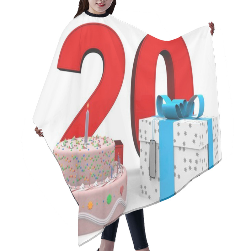 Personality  Happy Birthday With Present And Cake Hair Cutting Cape