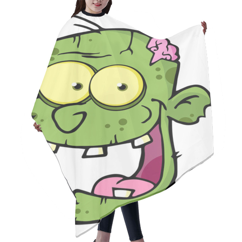 Personality  Zombie Head Hair Cutting Cape