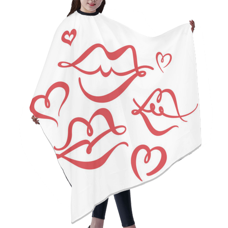 Personality  Hearts And Kisses Hair Cutting Cape