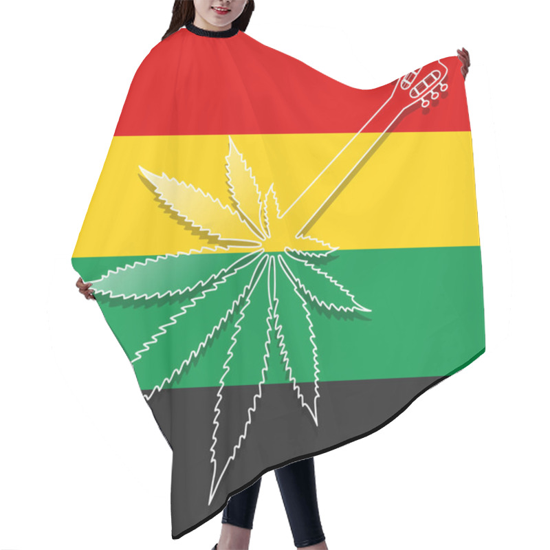 Personality  Guitar As Marijuana Hair Cutting Cape