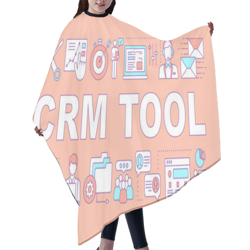 Personality  CRM Tool Word Concepts Banner Hair Cutting Cape