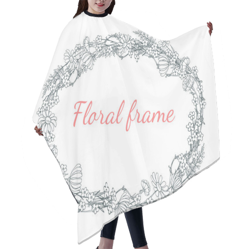 Personality  Vector Oval Floral Frame On A White Background With The Words 