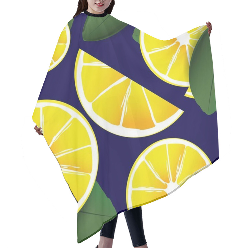 Personality  Big Lime Slices Background Pattern Hair Cutting Cape