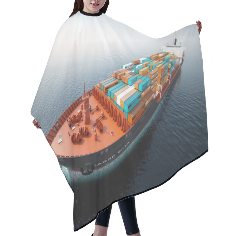 Personality  Cargo Ship Transportation. Hair Cutting Cape