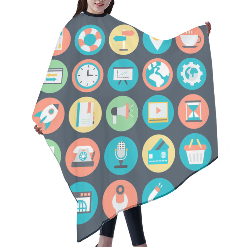 Personality  SEO And Marketing Vector Icons 3 Hair Cutting Cape