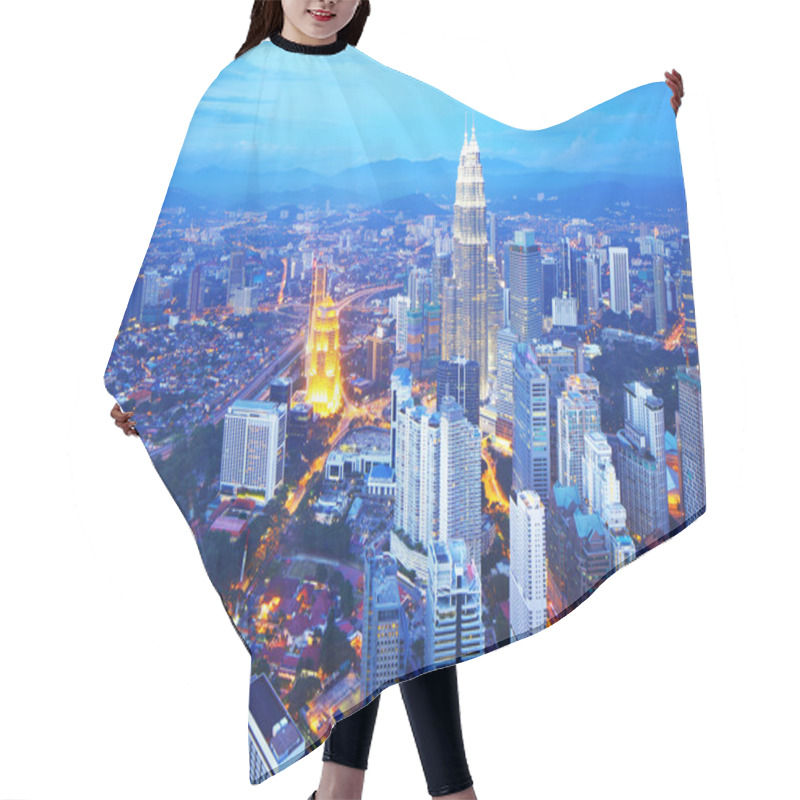 Personality  Kuala Lumpur Cityscape Hair Cutting Cape