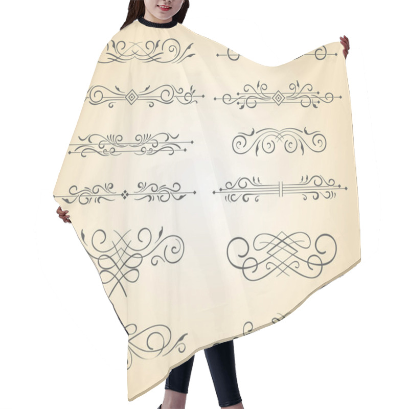 Personality  Ornamental Text Divider Hair Cutting Cape