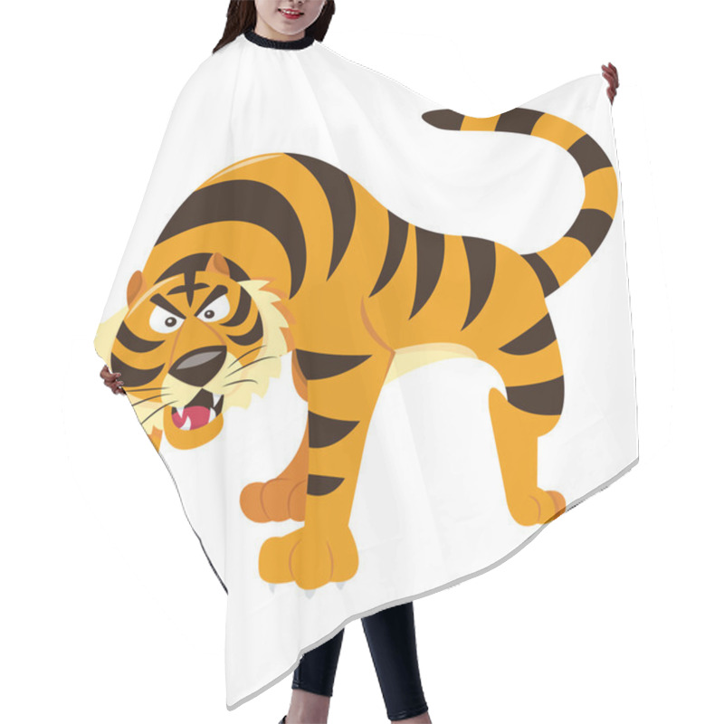 Personality  Cartoon Tiger Hair Cutting Cape