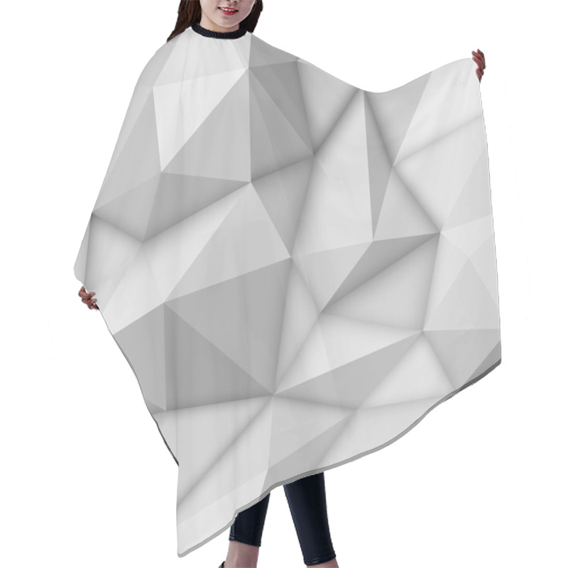 Personality  White Abstract Polygonal Background Hair Cutting Cape