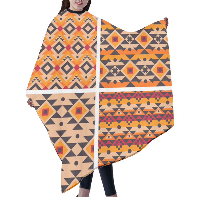 Personality  Tribal Seamless Patterns Hair Cutting Cape