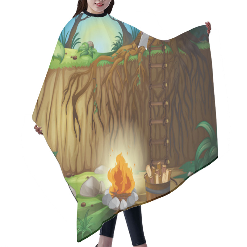 Personality  A Bonfire In The Jungle Hair Cutting Cape