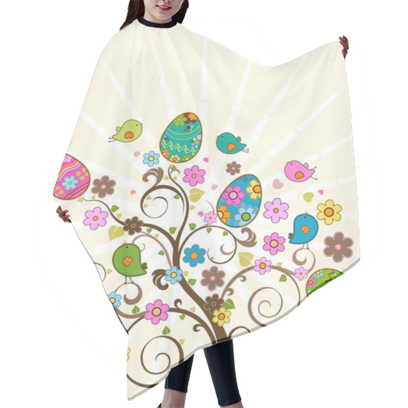 Personality  Easter Tree Hair Cutting Cape