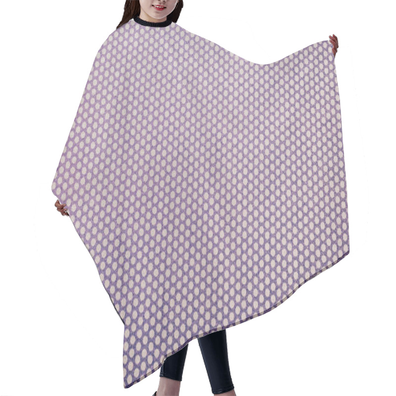 Personality  Top View Of Violet Spotted Textile As Background  Hair Cutting Cape