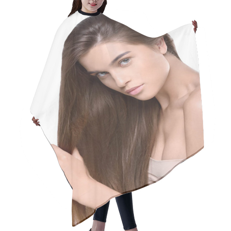 Personality   Young Charming Woman  Hair Cutting Cape