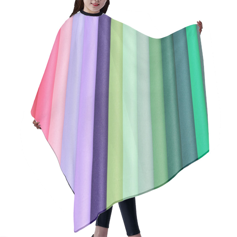 Personality  Fabric Samples In A Store Hair Cutting Cape