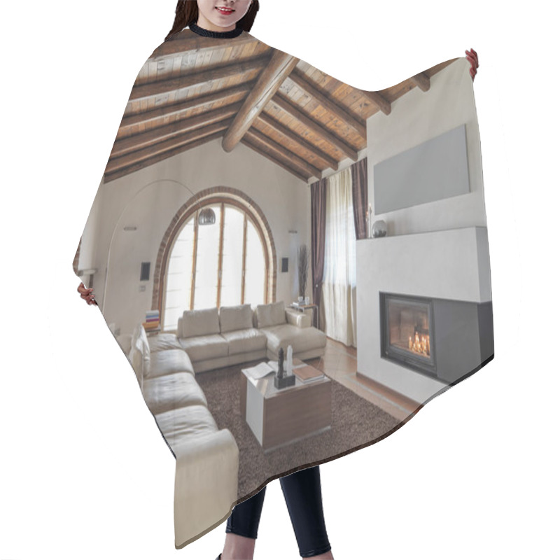 Personality  Interior View Of A Modern Living Room Hair Cutting Cape