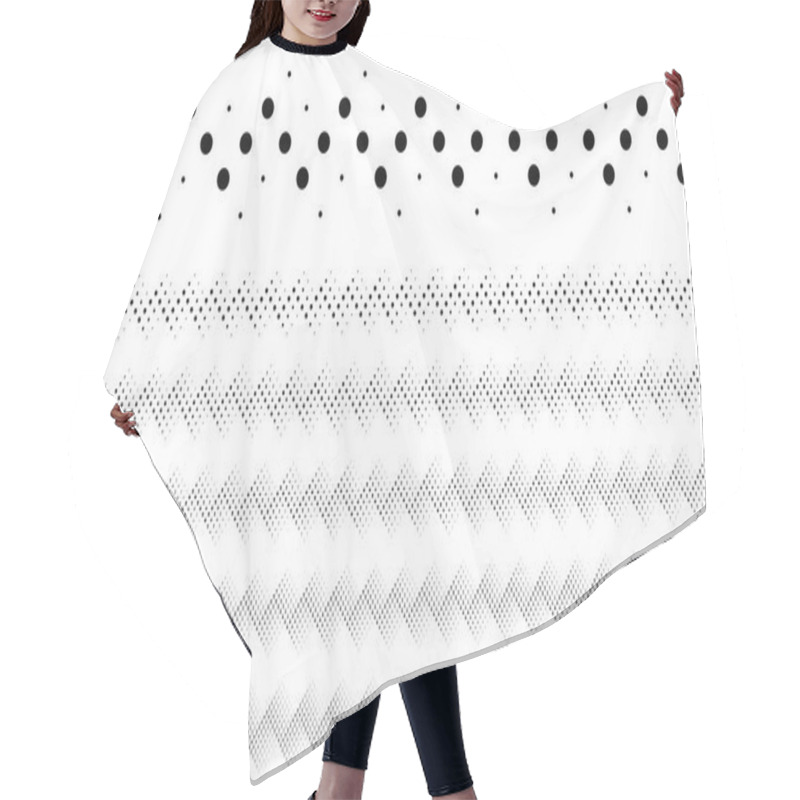 Personality  Geometrical Repeating Abstract Dotted Pattern Page Divider Line Set Hair Cutting Cape