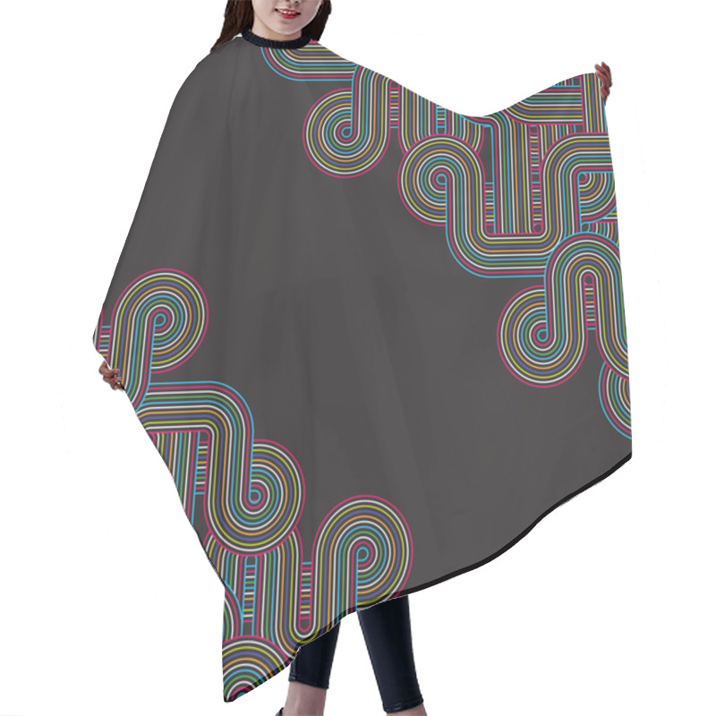 Personality  Twisted Lines Hair Cutting Cape