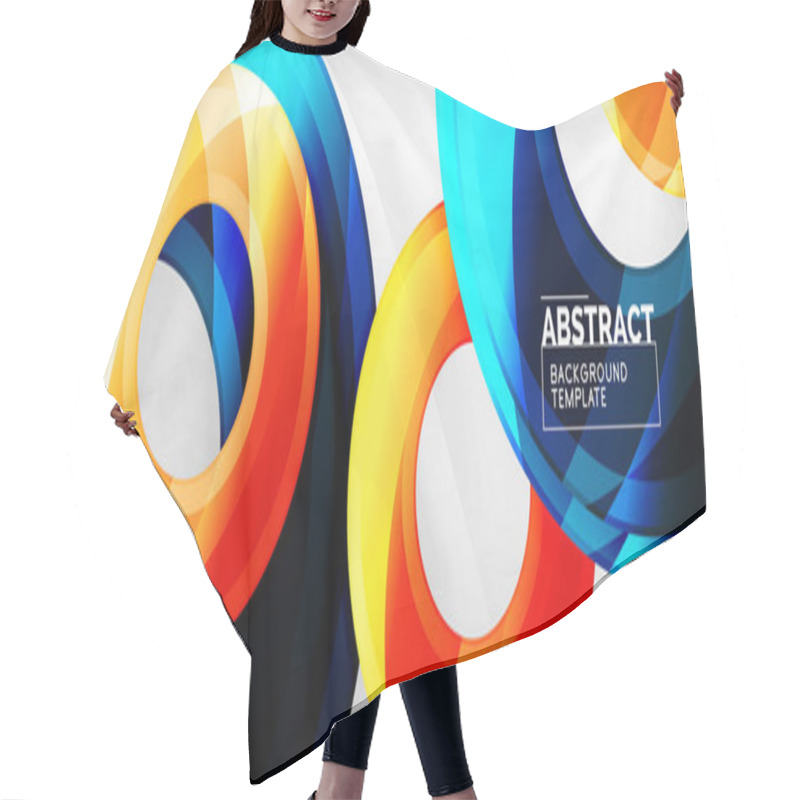 Personality  Glossy Circles Geometric Background Hair Cutting Cape