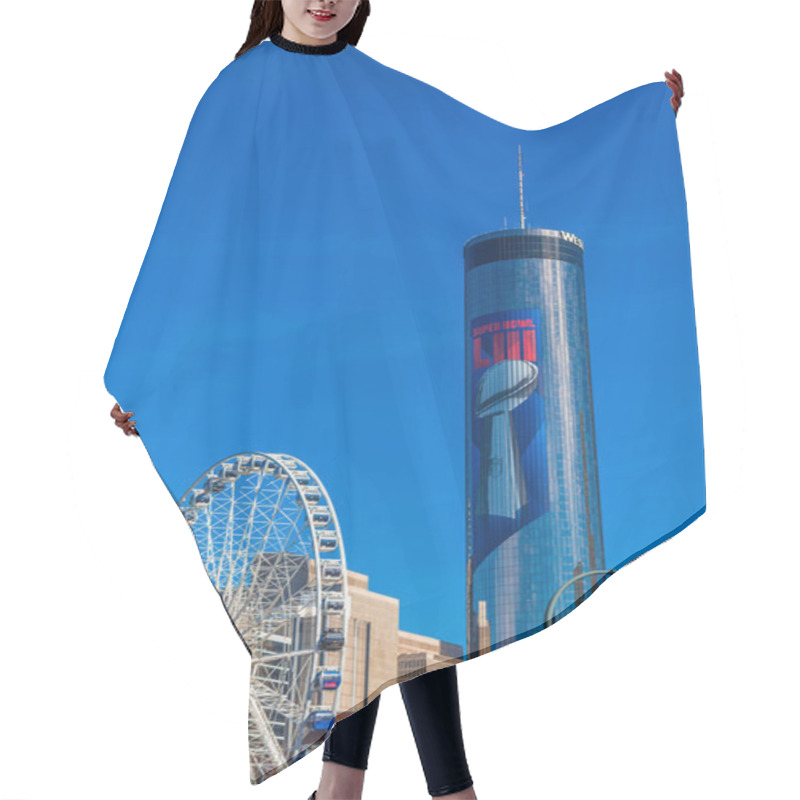 Personality  Ferris Wheel And Super Bowl Logo Hair Cutting Cape