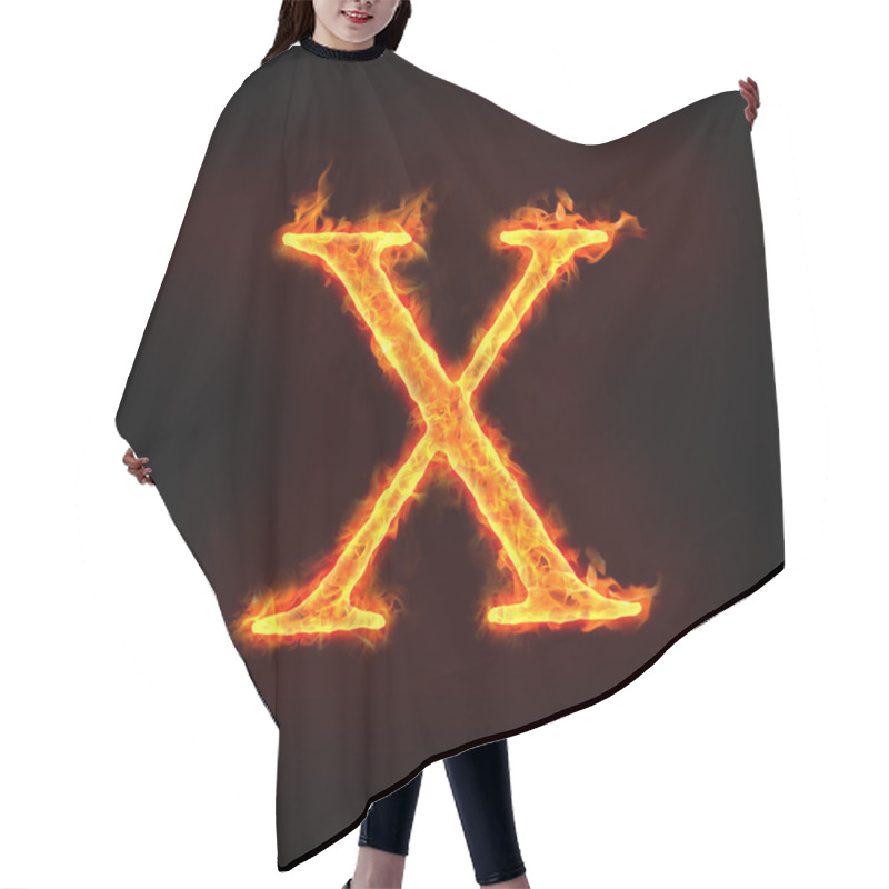 Personality  Fire Alphabets, X Hair Cutting Cape