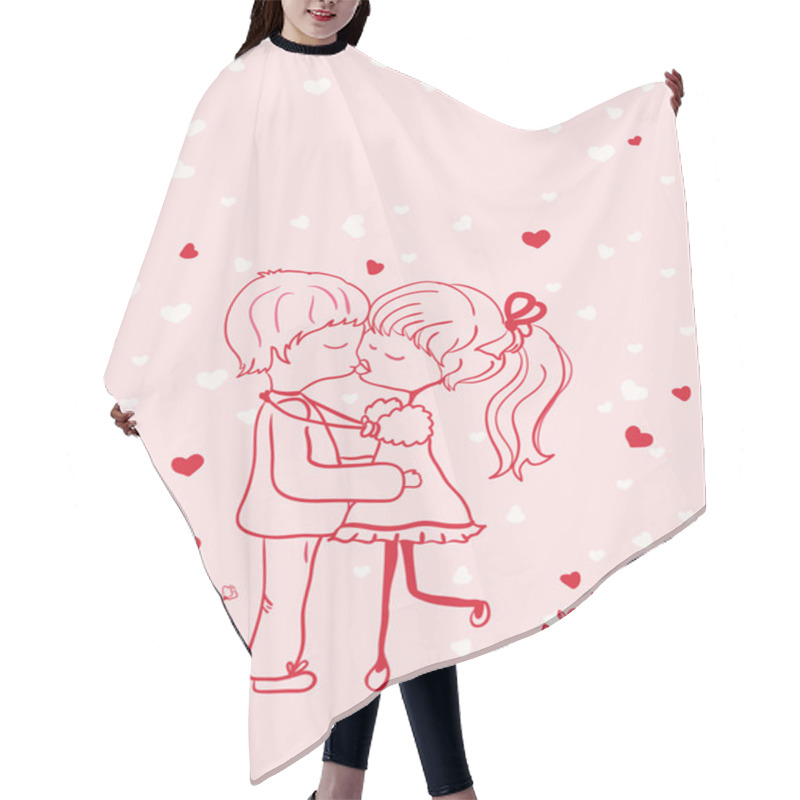 Personality  Kiss Hair Cutting Cape