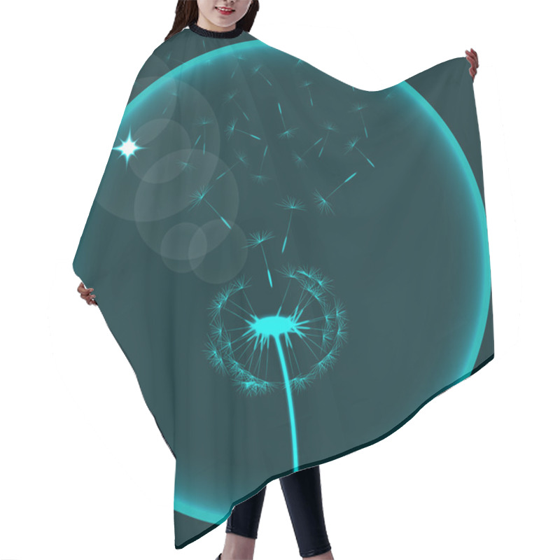 Personality  Abstract  Green  Dandelion Hair Cutting Cape