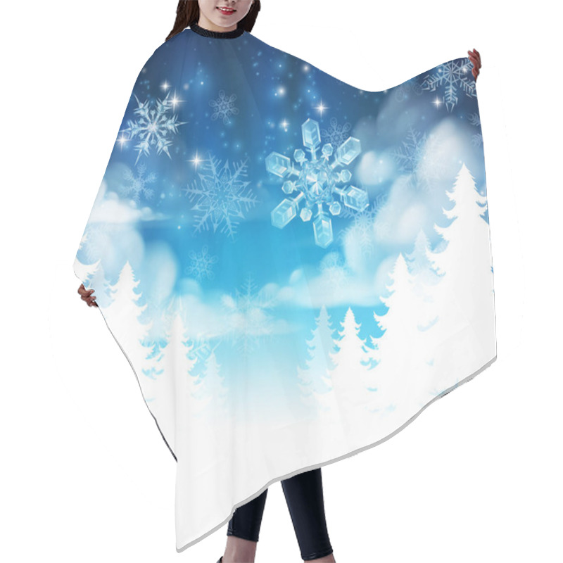 Personality  Winter Forest Background Header Hair Cutting Cape