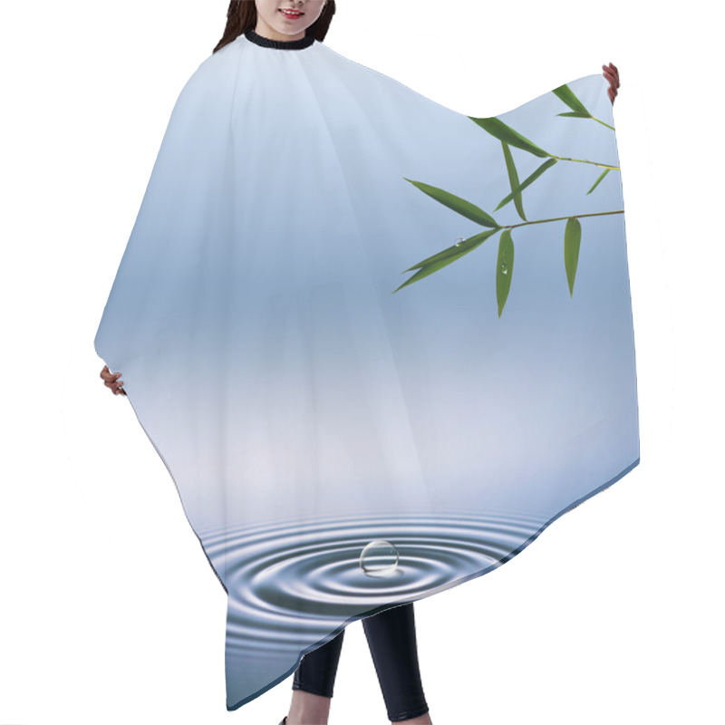 Personality  Abstract Environmental Backgrounds With Bamboo And Water Droplet Hair Cutting Cape