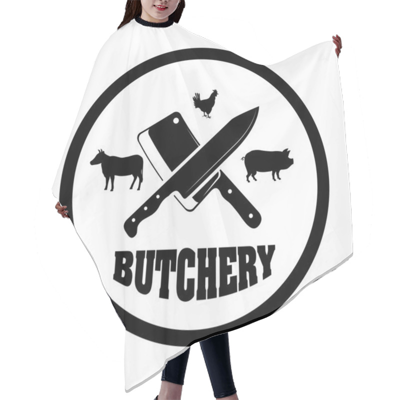 Personality  Butchery Or Butcher Theme Hair Cutting Cape