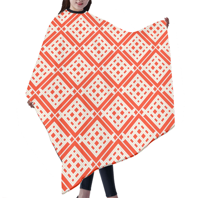 Personality  Vector Asian Geometric Pattern Hair Cutting Cape